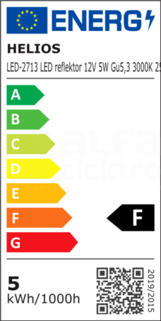 LED-2713 5W/3000K GU5,3 350lm MR16 12V Reflektor LED (F)