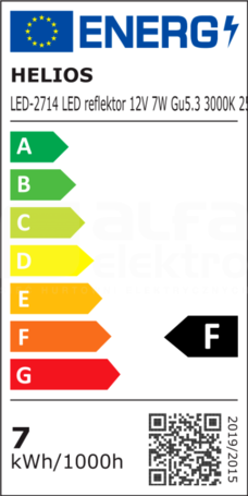 LED-2714 7W/3000K GU5,3 500lm MR16 12V Reflektor LED (F)