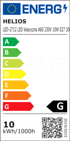 LED-2712 10W/3000K E27 810lm Źródło LED (G)