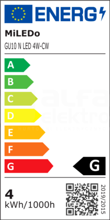 GU10 LED N 4W 5300K 275lm Źródło LED (G)