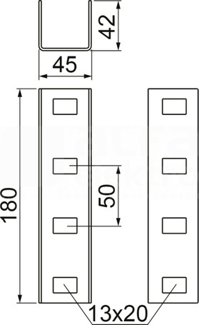 LCC40H40-F OC.OGNIOWY Łącznik ceownika