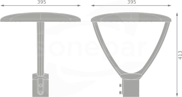 Urban Lantern Square Asymmetric 59W 830-840 IP66 Oprawa LED parkowa
