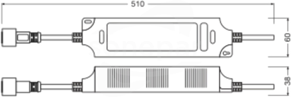 DR P 500W 220-240V 215V P Zasilacz do paska LED 220-240VAC