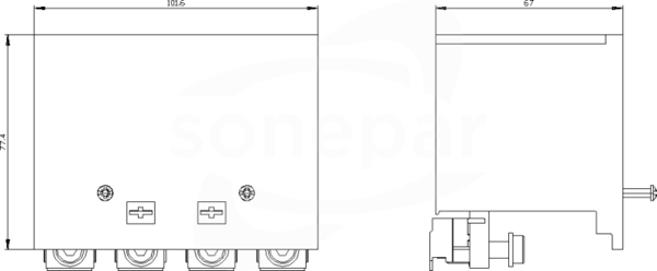 3VA91140JF60 (4szt) Zestaw zacisków tunelowych