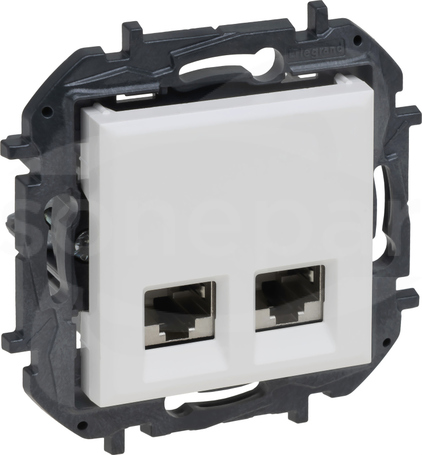 NILOE STEP biały Gniazdo komputerowe 2xRJ45 kat 6 STP
