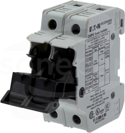 2P 32A 1000VDC 10x38 Podstawa wkładki cylindrycznej