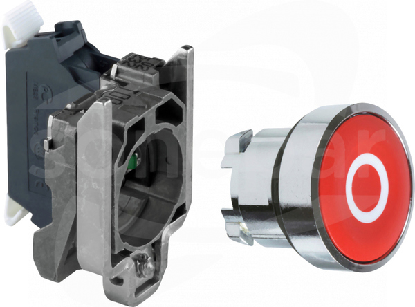 XB4BA43225 N/C CZERWONY Przycisk z samo.powrotem