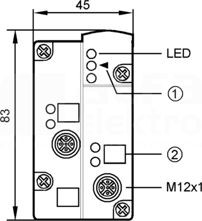 CLASSICLINE45 2x(2DI/1DO T)M12 Moduł CLASSICLINE