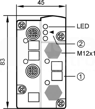 CLASSICLINE 2x(2DI) M12 Moduł CLASSICLINE