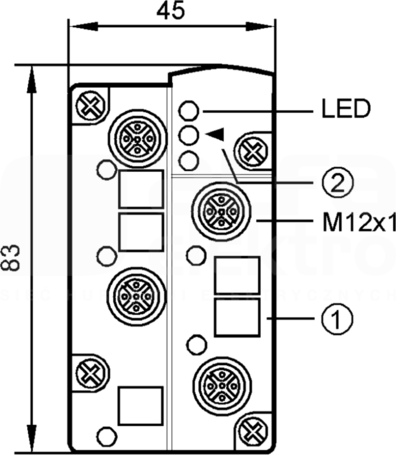 CLASSICL45 2DI 2DO T M12 Moduł CLASSICLINE