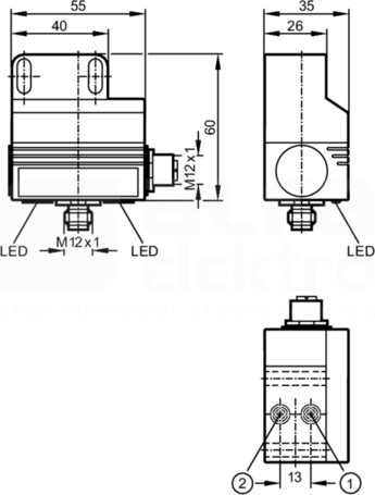 DUAL SENSOR T6 2SI 2DO T 3D Czujnik indukcyjny