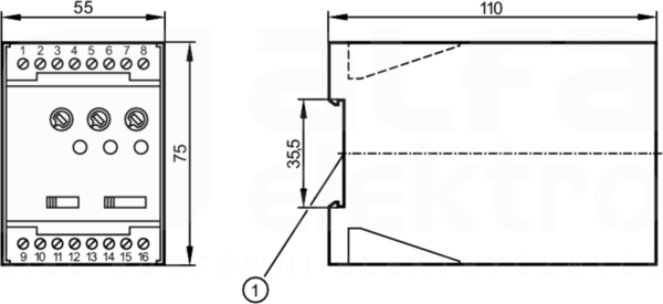 D100/12VDC Monitor prędkości obrotowej