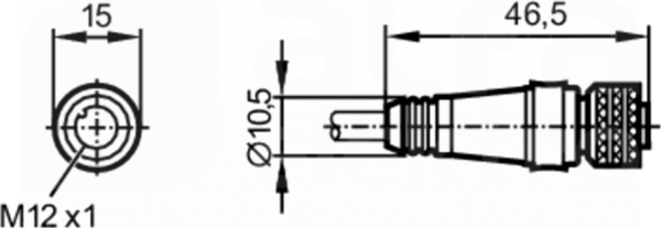ADOGH040MSS0015G04 Wtyk czujnikowy żeński