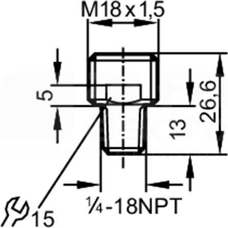 ADAPT/SI/1/1/4NPT Adapter