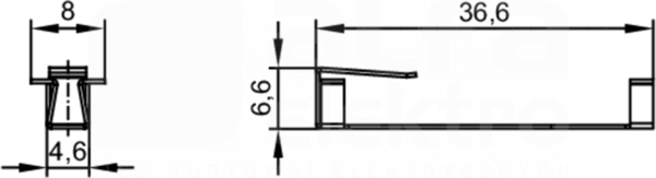 ADAPT NORGREN C-SLOT 6,4MM Adapter