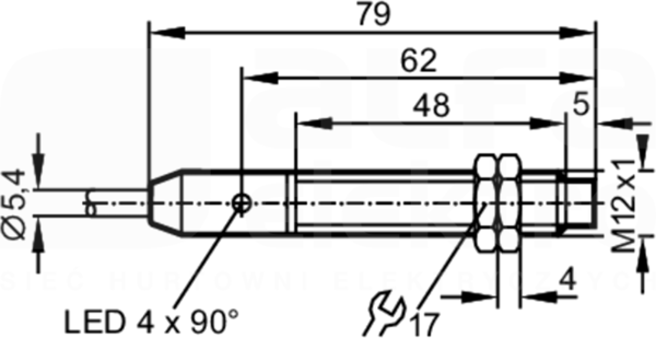 IFKC007-ASKG/M/60V/2,3M/ZH/AMP Czujnik indukcyjny