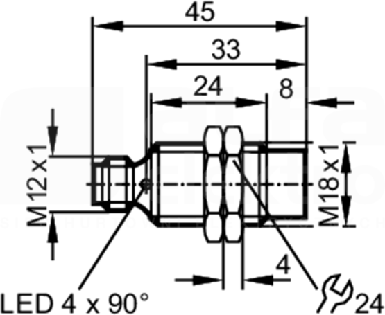 IGB4010-CPKG/V4A/US/3D Czujnik indukcyjny