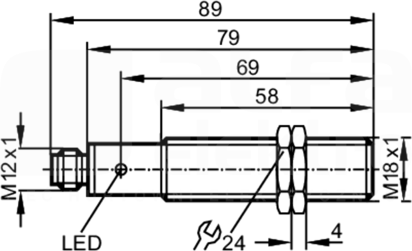 IGA4008BCPKG/US-100-DPA Czujnik indukcyjny