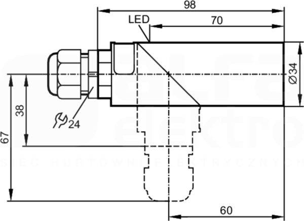 IBE3020-FPKG/3D Czujnik indukcyjny