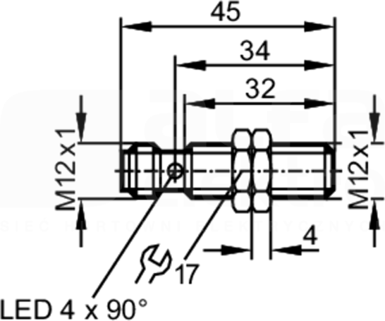 IFB3004BBPKG/M/US-104-DPS/3D Czujnik indukcyjny