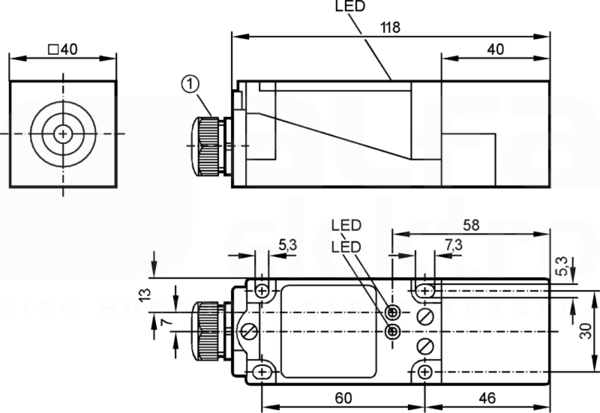 IVE4015-CPKG/3D Czujnik indukcyjny