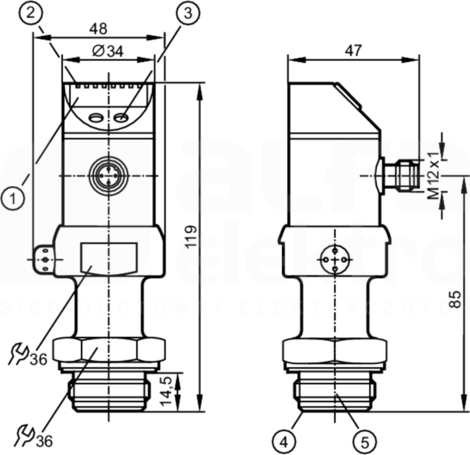 PI-025-RES30-QFRKG/US/P Czujnik ciśnienia programowalny