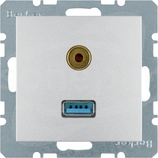 B.Kwadrat/B.7 aluminium Gniazdo USB/3,5mm Audio