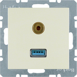 S.1 kremowy połysk Gniazdo USB/3,5mm Audio