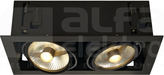 KADUX 2 2x50W GU10 Downlight czarny mat