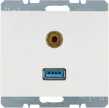 K.1 śnieżnobiały połysk Gniazdo USB/3,5mm Audio