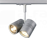 BIMA II 2x50W GU10 230V srebrnoszary Reflektor na szynę