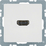 Q.1 biały aksamit Gniazdo HDMI 90st.