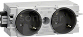 GS20109011 antracyt Gniazdo SCHUKO 2x 45st C-PROFIL