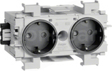 GS20019011 antracyt Gniazdo SCHUKO 2x front