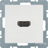 S.1/B.3/B.7 GLAS śnieżnobiały połysk Gniazdo HDMI 90st.