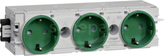 GS30006029 zielony Gniazdo SCHUKO 3x C-PROFIL