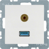 S.1/B.3/B.7 biały Gniazdo USB/3,5mm Audio
