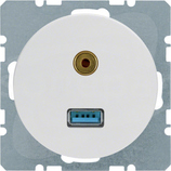 R.1/R.3/R.8 biały Gniazdo USB/3,5mm Audio