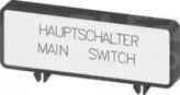 SENTRON "Main switch / main switch" (10szt) Tabliczka opisowa