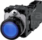 SIRIUS ACT 22mm 1NO+1NC z samop.nieb. Przycisk płaski podśw+bl.LED tworzywo