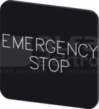 SIRIUS ACT 22x22mm EMERGENCY STOP Etykieta samoprzylepna