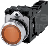 SIRIUS ACT 22mm 1NO+1NC z samop.burszt. Przycisk płaski podśw+bl.LED metal