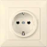 GNIAZDO SCHUKO 1-KR DELTA KREMOWY