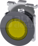 SIRIUS ACT 30mm z samop.żółty Przycisk płaski podśw.metal