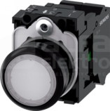 SIRIUS ACT 22mm 1NO z samop.biały Przycisk płaski podśw+bl.LED tworzywo