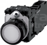 SIRIUS ACT 22mm 1NO+1NC z samop.biały Przycisk płaski podśw+bl.LED tworzywo