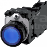 SIRIUS ACT 22mm 1NO+1NC z samop.nieb. Przycisk płaski podśw+bl.LED tworzywo