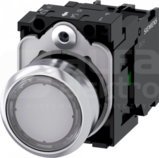 SIRIUS ACT 22mm 1NO z samop.przezr. Przycisk płaski podśw+bl.LED metal