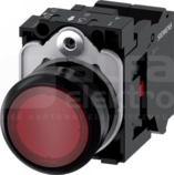 SIRIUS ACT 22mm 1NC z samop.czerwony Przycisk płaski podśw+bl.LED tworzywo