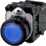 SIRIUS ACT 22mm 1NO z samop.niebieski Przycisk płaski podśw+bl.LED tworzywo